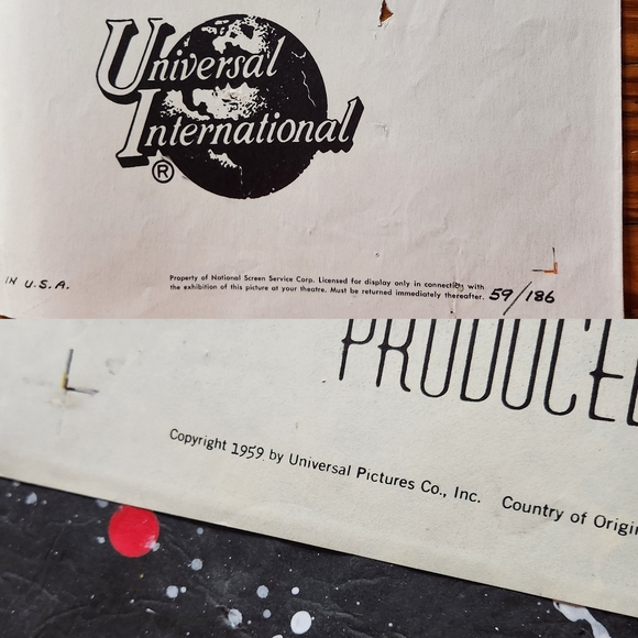 Vintage 1950s Curse of the Undead original partial sheet horror movie poster art - Picture 5 of 11